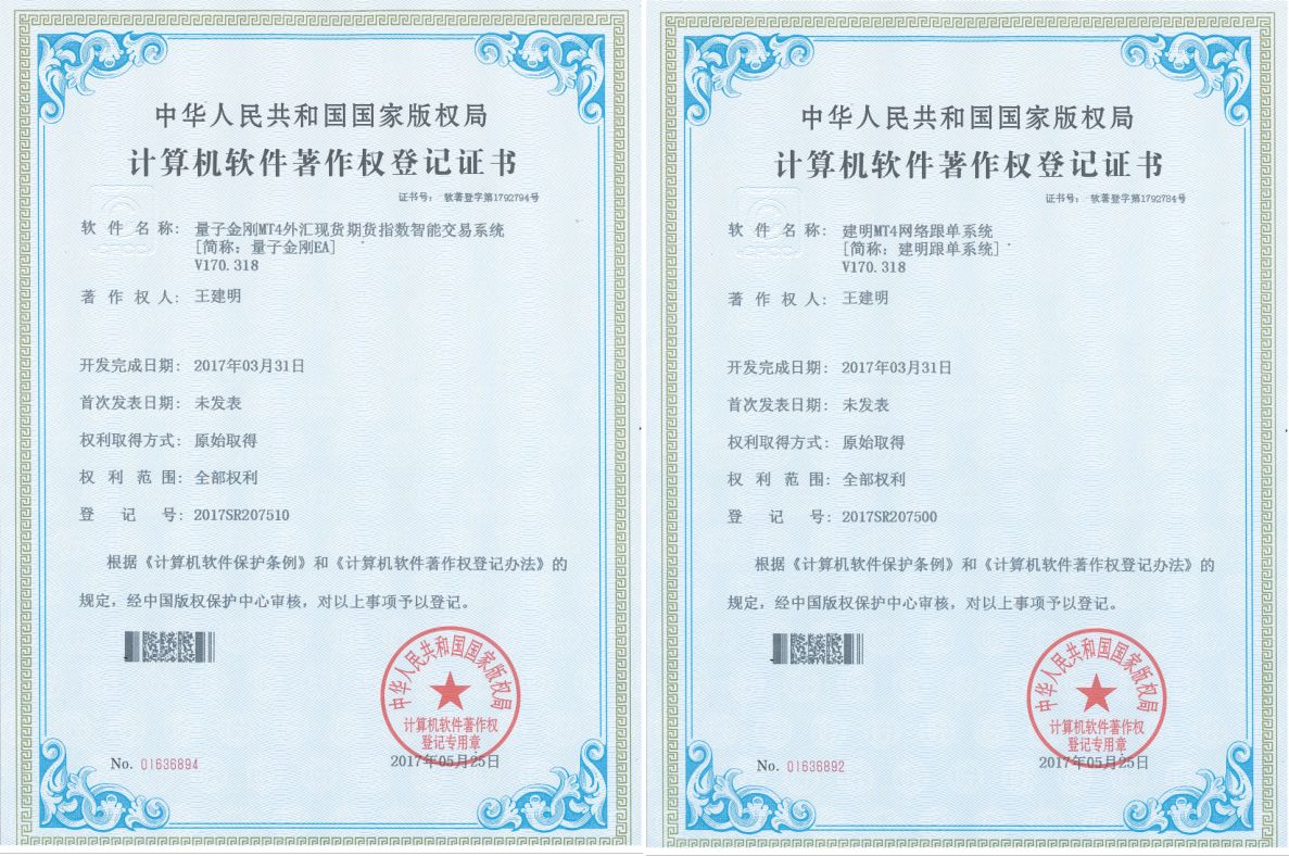 软件著作权登记证书